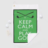 Serviette De Golf Golf de Keep Calm and Play - Golf Towne (En situation)