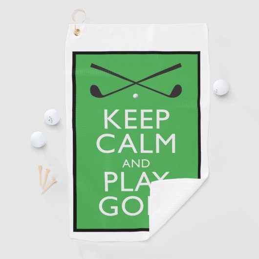 Serviette De Golf Golf de Keep Calm and Play - Golf Towne (En situation)