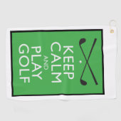 Serviette De Golf Golf de Keep Calm and Play - Golf Towne (Horizontal)
