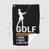 Serviette De Golf Golf Drôle Dire Instruction pour femme golfeuse (En situation)