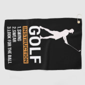Serviette De Golf Golf Drôle Dire Instruction pour femme golfeuse (Horizontal)