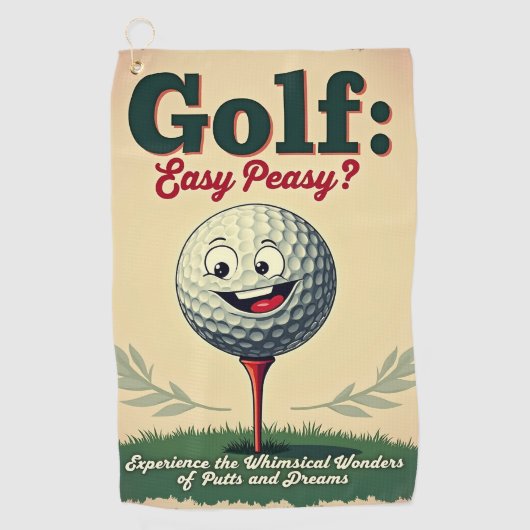 Serviette De Golf Golf : Easy Peasy ? (Devant)