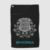 Serviette De Golf Golf Estonie & Armoiries estoniennes / drapeau (Devant)