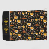 Serviette De Golf Golf et Bière pour golfeur (Horizontal)