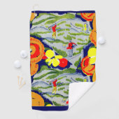 Serviette De Golf golf et fleurs (En situation)
