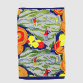 Serviette De Golf golf et fleurs (Devant)