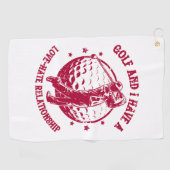 Serviette De Golf Golf et j'ai une relation Amour-Hate drôle (Horizontal)