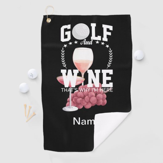 Serviette De Golf Golf et vin pour golfeur (En situation)