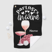 Serviette De Golf Golf et vin pour golfeur amusant citations (En situation)