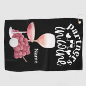 Serviette De Golf Golf et vin pour golfeur amusant citations (Horizontal)