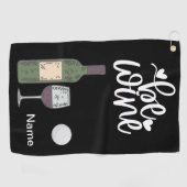 Serviette De Golf Golf et vin pour golfeur amusant citations (Horizontal)