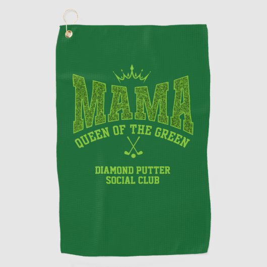 Serviette De Golf Golf féminin MAMA REINE DU GREEN Custom (Devant)