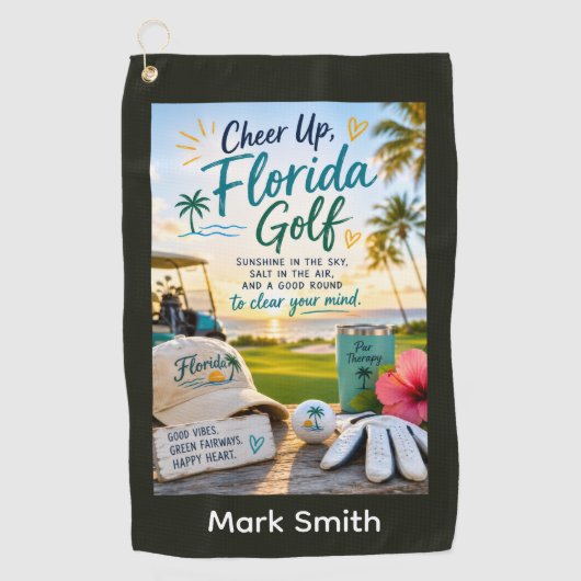 Serviette De Golf Golf Floride à thème (Devant)