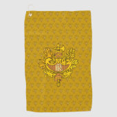Serviette De Golf Golf France avec emblème français doré, drapeau (Devant)