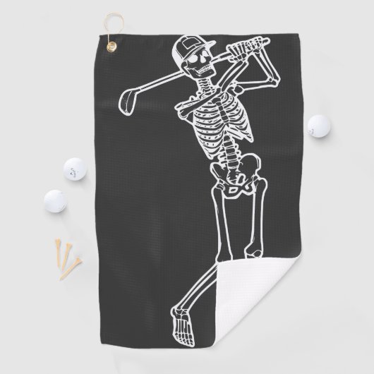 Serviette De Golf Golf Funny Golf Skeleton jouer Golfer (En situation)