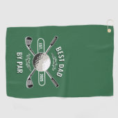 Serviette De Golf Golf & Golf Ball Meilleur Papa Par Par (Horizontal)