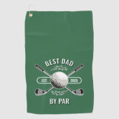 Serviette De Golf Golf & Golf Ball Meilleur Papa Par Par (Devant)