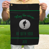 Serviette De Golf Golf Golf Course Noir Funny Moderne Monogramme