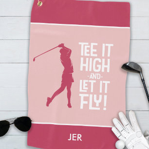 Serviette De Golf Golf Golf Humour Funny Sports Moderne Magenta Roug