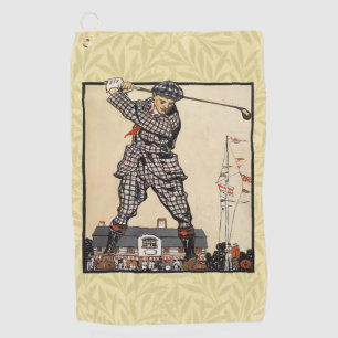 Serviette De Golf Golf Golfeur Vintage Antique Golf