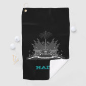Serviette De Golf Golf Haïti & Armoiries haïtiennes / drapeau (En situation)