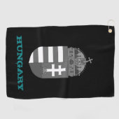 Serviette De Golf Golf Hongrie & manteaux hongrois / drapeau (Horizontal)