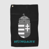 Serviette De Golf Golf Hongrie & manteaux hongrois / drapeau (Devant)