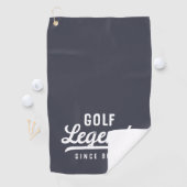 Serviette De Golf Golf Légende depuis la naissance Amusante Moderne (En situation)