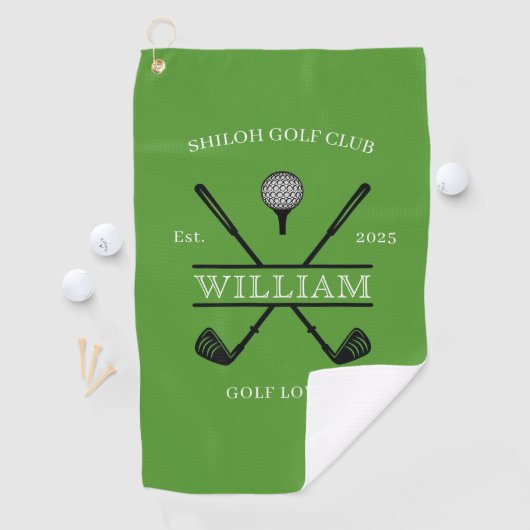 Serviette De Golf Golf Lover Cross Club Green (En situation)