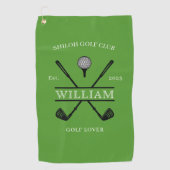 Serviette De Golf Golf Lover Cross Club Green (Devant)