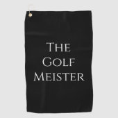Serviette De Golf Golf Meister Funny Citation Noire (Devant)
