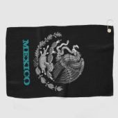 Serviette De Golf Golf Mexique & Aigle mexicain armoiries / drapeau (Horizontal)