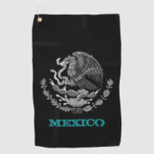 Serviette De Golf Golf Mexique & Aigle mexicain armoiries / drapeau (Devant)