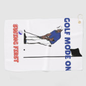 Serviette De Golf Golf Mode ON: Swing First | Funny Golfer Graphic T (Horizontal)