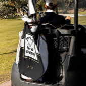 Serviette De Golf Golf Moderne Monogramme Pro Sports Black Gold