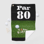 Serviette De Golf Golf Par 80e anniversaire de golfeur de quatre-vin (En situation)