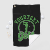 Serviette De Golf Golf personnalisé AJOUTER NOM Retro Pro Golfer Swi