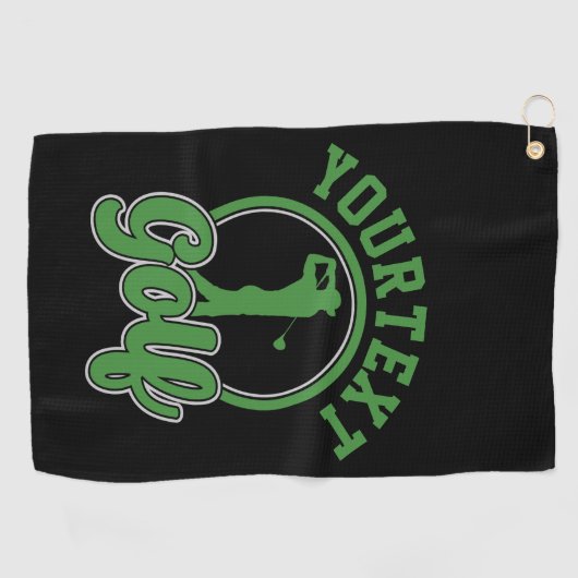 Serviette De Golf Golf personnalisé AJOUTER NOM Retro Pro Golfer Swi