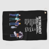 Serviette De Golf Golf Retirement drôle dire pour golfeur (Horizontal)