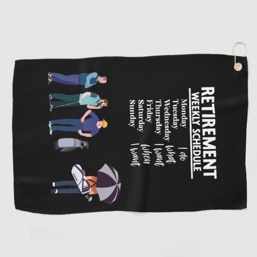 Serviette De Golf Golf Retirement drôle dire pour golfeur (Horizontal)