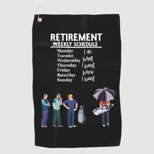 Serviette De Golf Golf Retirement drôle dire pour golfeur (Devant)
