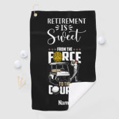 Serviette De Golf Golf Retraité Agent de police Golfer Retraite (En situation)