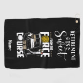 Serviette De Golf Golf Retraité Agent de police Golfer Retraite (Horizontal)