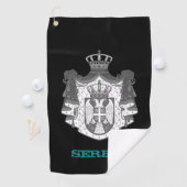 Serviette De Golf Golf Serbie & blason serbe / drapeau (En situation)
