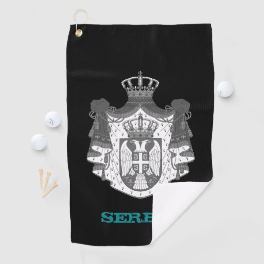 Serviette De Golf Golf Serbie & blason serbe / drapeau (En situation)