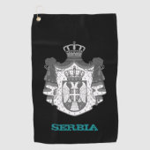 Serviette De Golf Golf Serbie & blason serbe / drapeau (Devant)