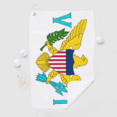 Serviette De Golf Golf Serviette avec drapeau des Îles Vierges (En situation)