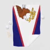 Serviette De Golf Golf Serviette avec drapeau des Samoa américaines, (En situation)