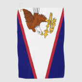 Serviette De Golf Golf Serviette avec drapeau des Samoa américaines, (Devant)
