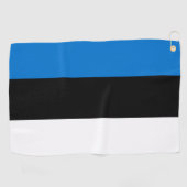 Serviette De Golf Golf Serviette avec drapeau d'Estonie (Horizontal)
